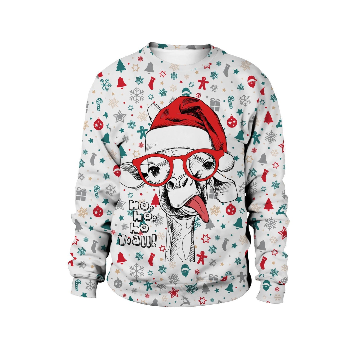 Christmas Clothing Men's And Women's Printed Round Neck Sweater