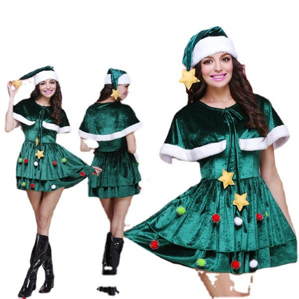 Christmas Clothing Green Christmas Tree Dress