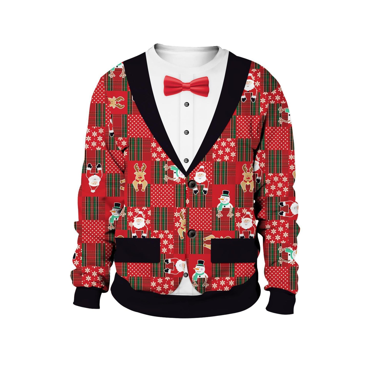 Christmas Clothing Men's And Women's Printed Round Neck Sweater