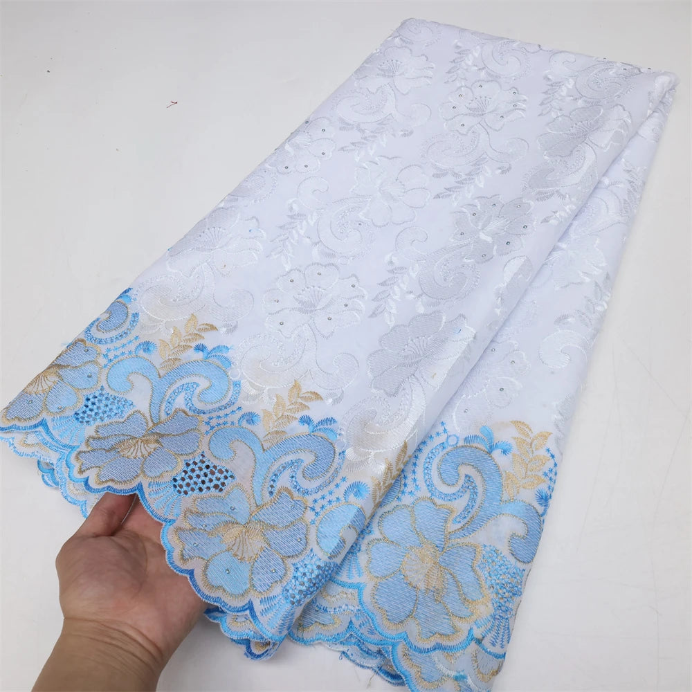 Swiss Voile Lace In Switzerland Nigerian African Lace Fabric 2025High Quality Lace Tissu Dentelle Cotton Lace Dubai Fabric 5Y