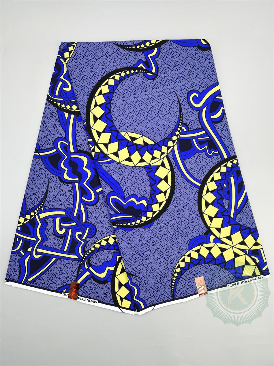 2025New Hot Sale African Wax Fabric Cotton Material Nigerian Ankara Block Prints Batik High Quality Sewing Cloth