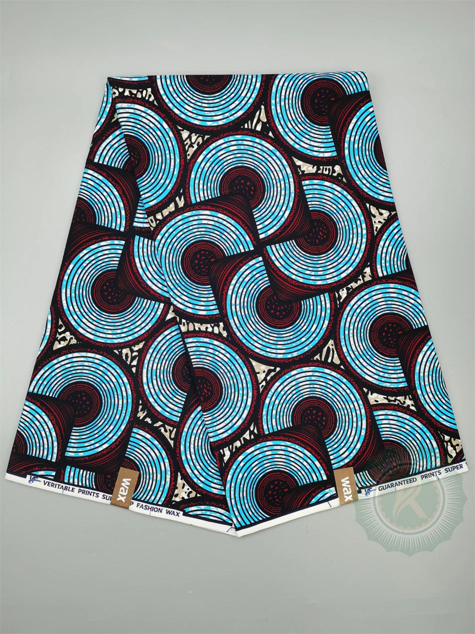 2025New Hot Sale African Wax Fabric Cotton Material Nigerian Ankara Block Prints Batik High Quality Sewing Cloth