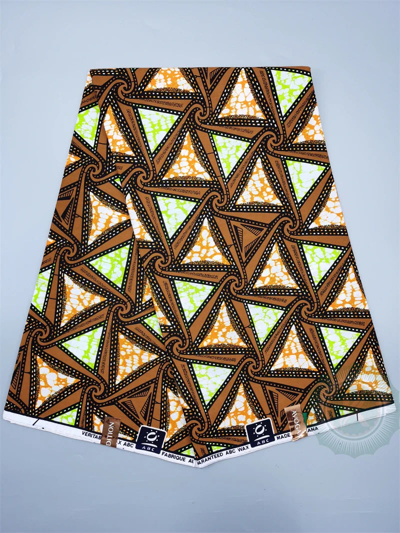 New Hot Sale African Wax Fabric Cotton Material Nigerian Ankara Block Prints Batik  Sewing Cloth