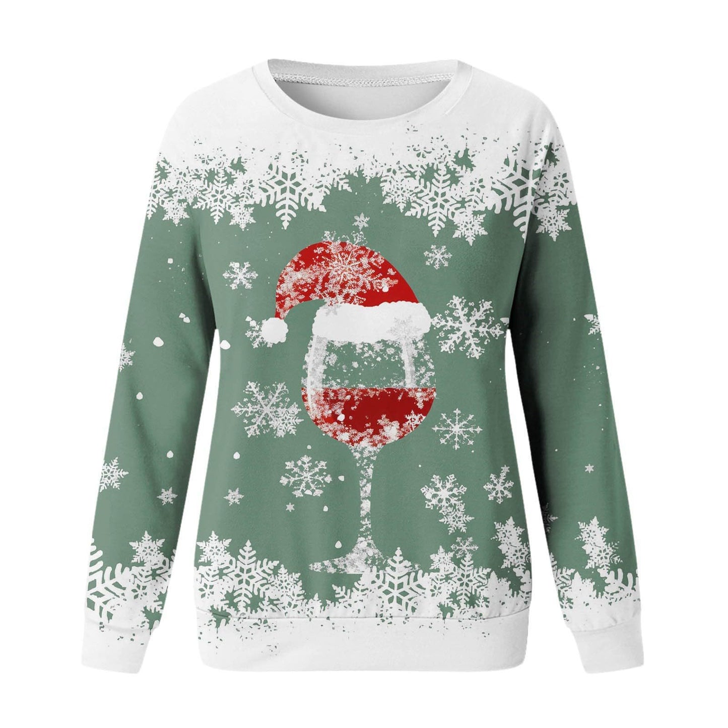 Christmas New Women's Round Neck Sweater 3D Digital Printing Casual Women's Clothing