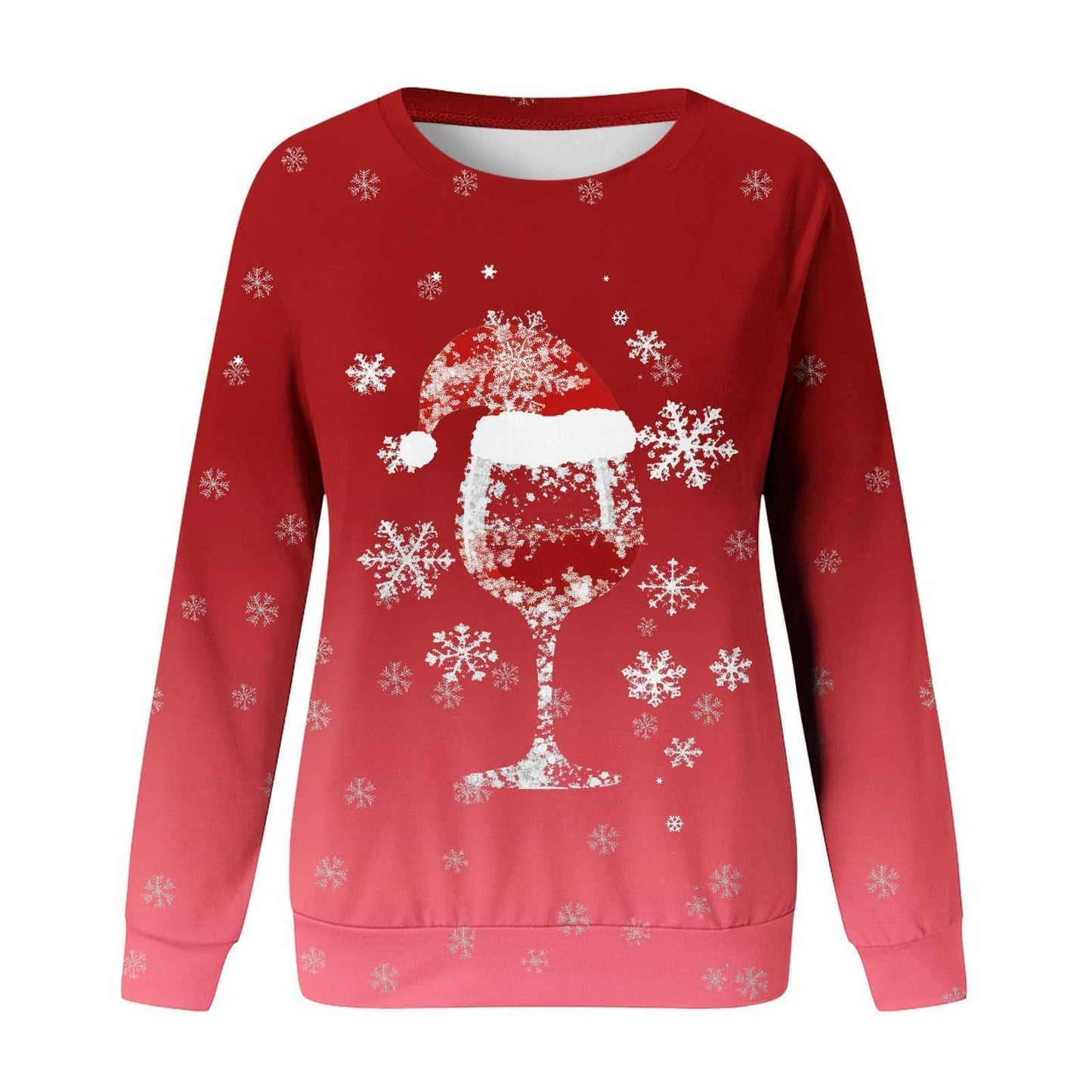 Christmas New Women's Round Neck Sweater 3D Digital Printing Casual Women's Clothing